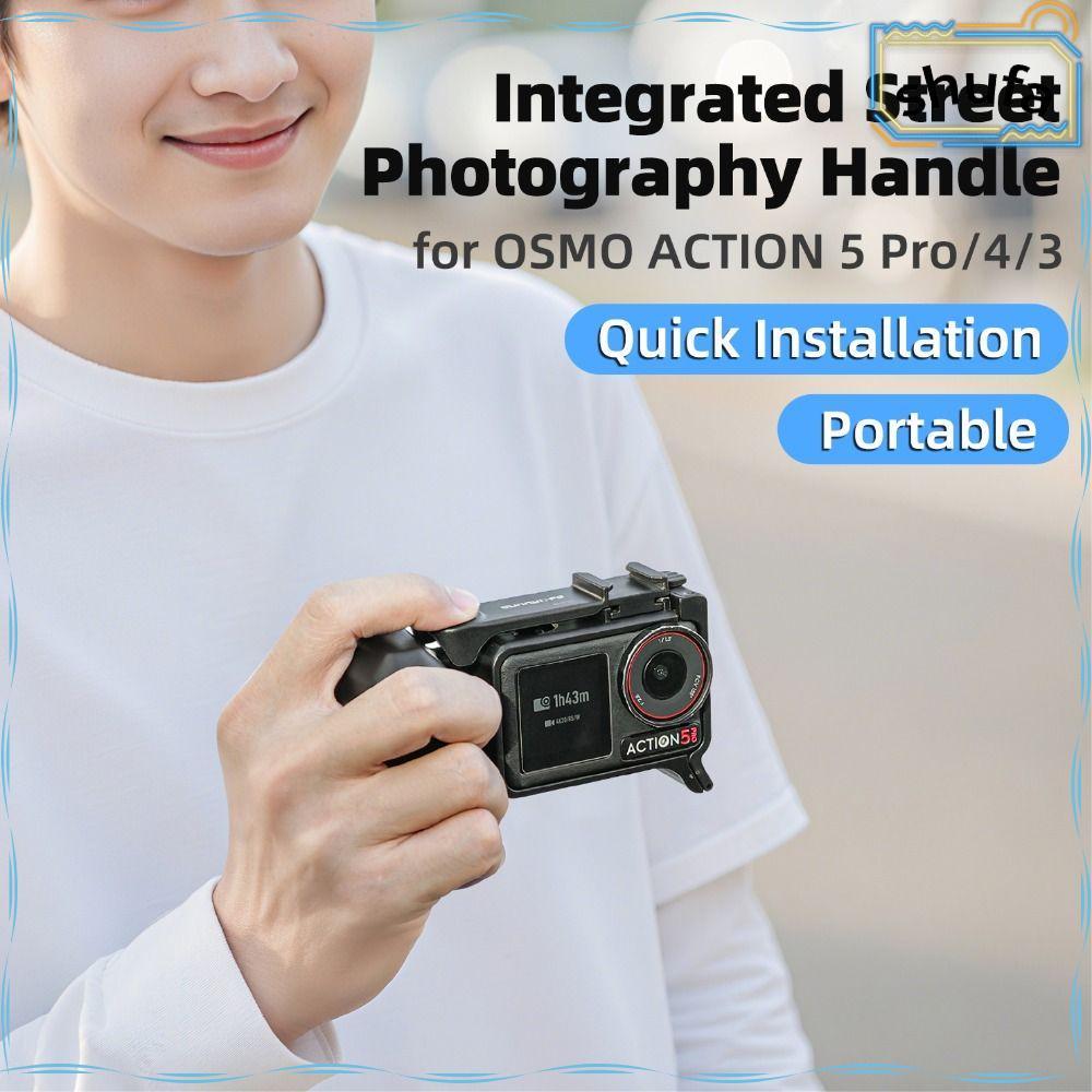 SHUFA Xplorer Grip Kit กรอบกล้อง,พลาสติก Quick Release กล้อง Grip Handle, ปุ่มชัตเตอร์น้ําหนักเบารอง