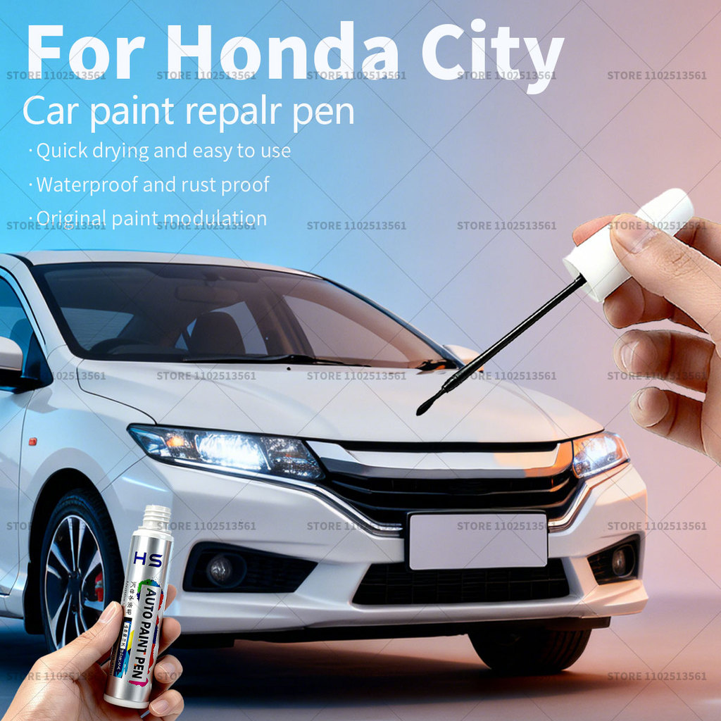 สําหรับHonda Cityรถซ่อมสีปากกาTouch Up Scratch Remover DIYอุปกรณ์เสริมอัตโนมัติสีดําB92Pสีฟ้าB593Mสี