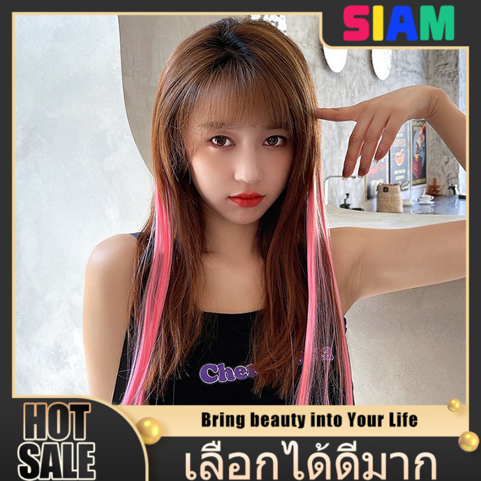 SIAM วิกผมช่อไฮไลท์ยาว 55 ซม. แบบกิ๊บติดง่าย เปลี่ยนสีได้ทุกวัน สีสันจัดเต็ม พร้อมสวยในพริบตา