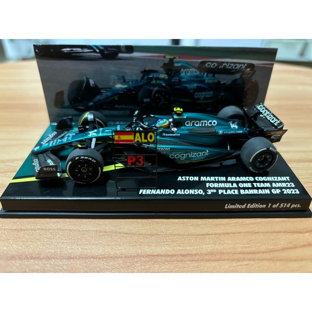 มินิตัด 1/43 F1 รุ่น Aston Martin AMR23 Alon Saurine Station เก็บรางวัล ck รุ่นที่กําหนดเองพร้อม Sco