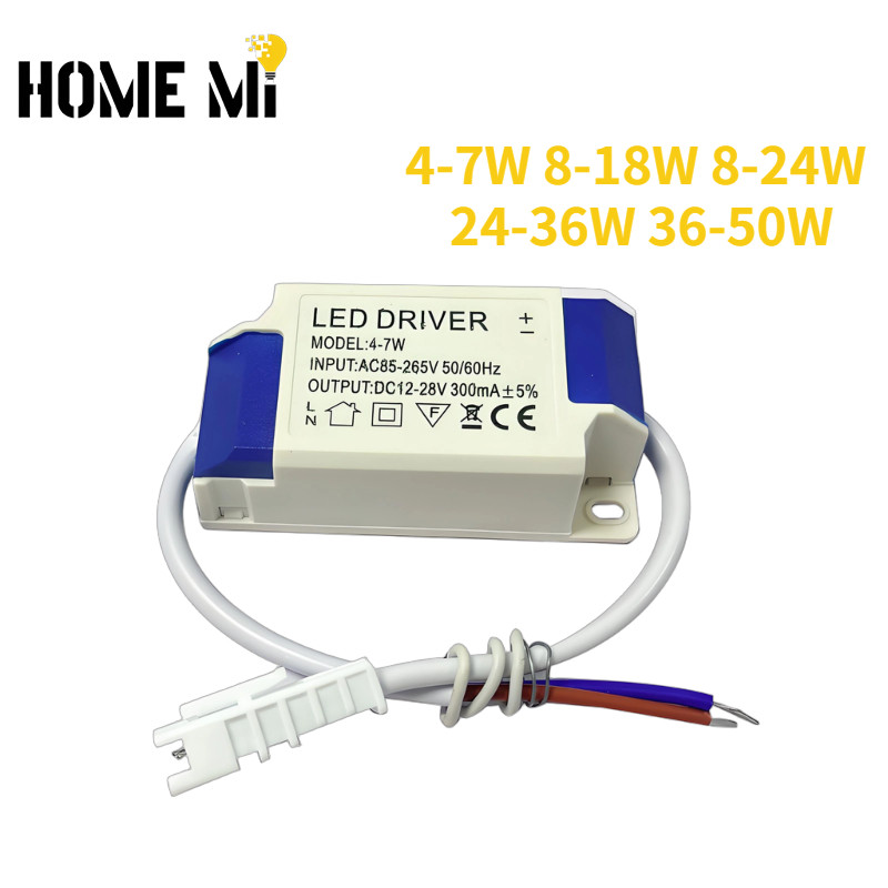 HOME MI LED Driver Power Supply 4-7W 8-18W 8-24W 24-36W 36-50W 300MA SM ชายหัว