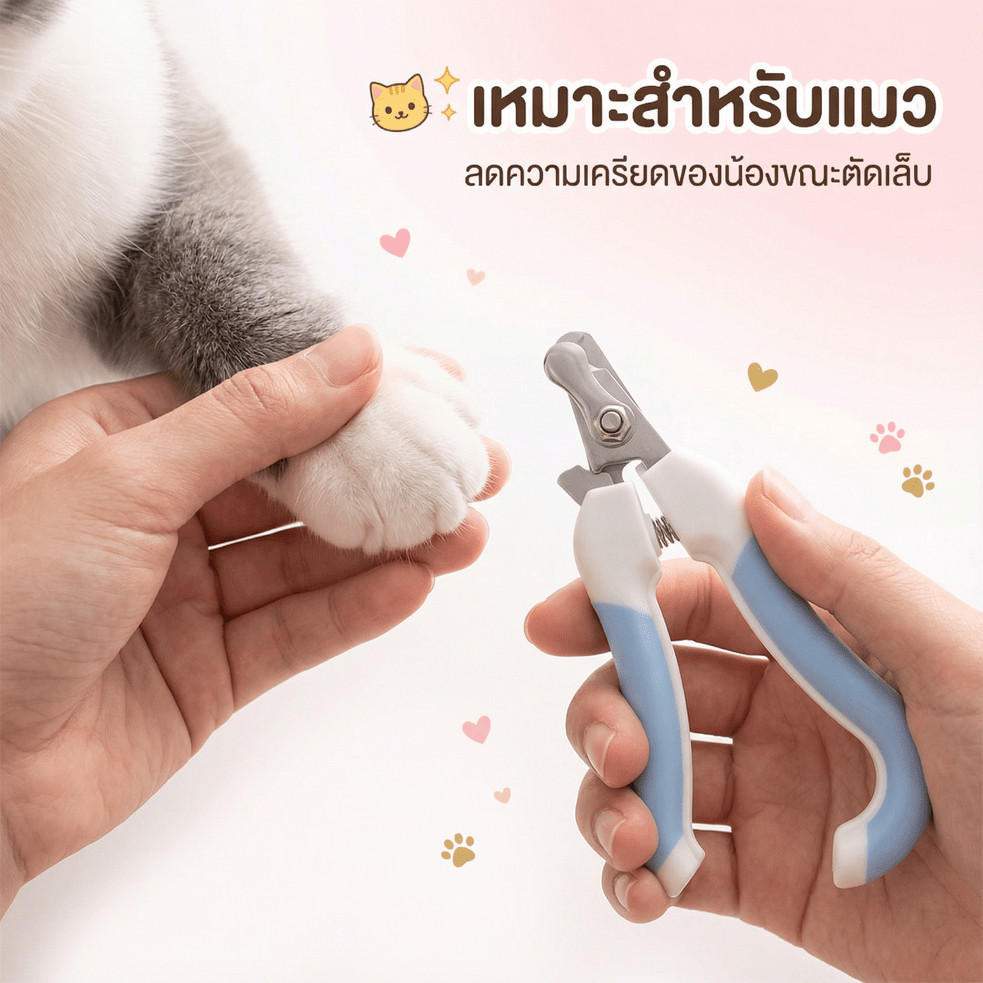ที่ตัดเล็บสัตว์เลี้ยง ออกแบบมาโดยเฉพาะสำหรับแมวและสุนัข เหมาะสำหรับทั้งแมวและสุนัข ที่ตัดเล็บสัตว์เลี้ยง กรรไกรตัดเล็บสั