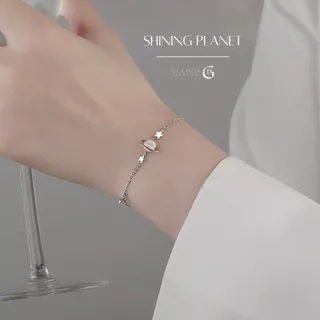 GLAMOR✨สร้อยข้อมือ Shining planet กําไลนําโชค กําไลสวยๆ กำไลเพชร สร้อยข้อมือเพชร กําไลเงิน ข้อมือ S033