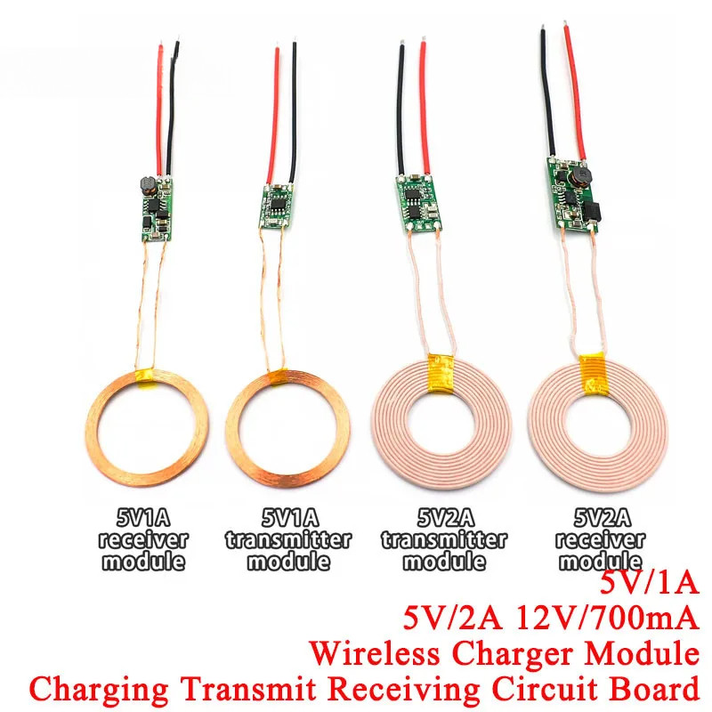 5V 1A/2A 12V/700mA Wireless Charger โมดูลเครื่องส่งสัญญาณตัวรับสัญญาณ Terminal Circuit Board ชาร์จ D