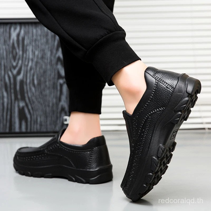 2026 Mens Anti Slip Chef Shoes, Driving Shoes, Mens Leather Shoes,leisure Mule Shoes,man Waterproof 