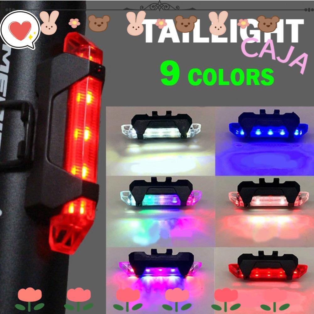 ไฟ led ท้ายจักรยาน ชาร์จ USB กันน้ำ กระพริบสีสันได้ เหมาะจักรยานเมืองและจักรยานภูเขา คาจา1