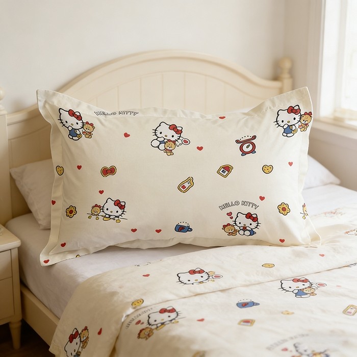 ปลอกหมอน Sanrio Hello Kitty Kuromi Cinnamoroll ลายการ์ตูนน่ารัก ปลอกหมอนหนุน 40x60 48x74 ซม. ผ้านุ่ม ซองสวม