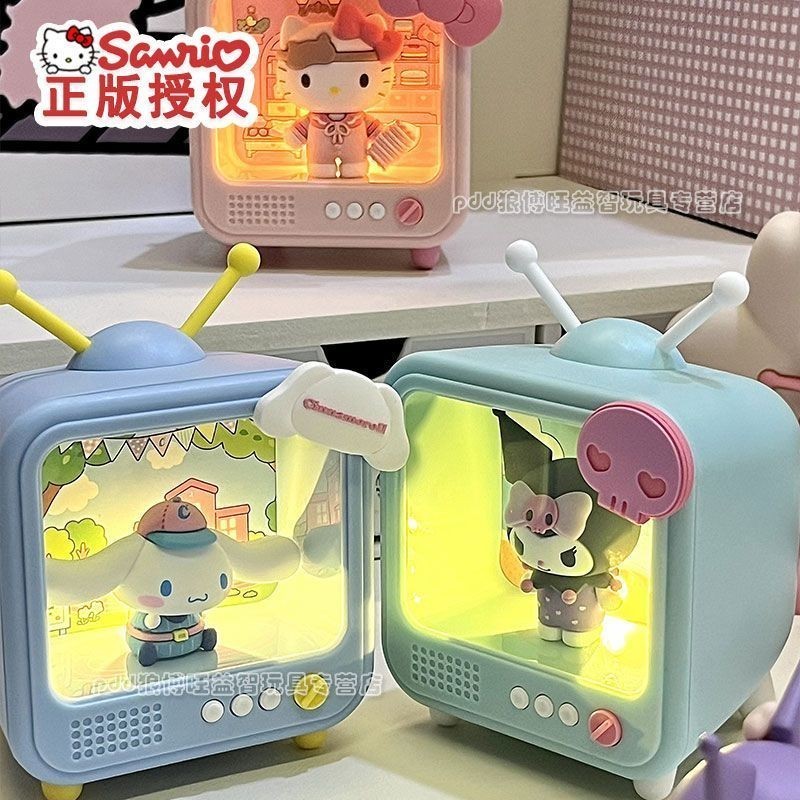 ของแท้ Sanrio HelloKitty Night Light TV Night Light Luminous ของเล่น Melody Night Light Sweetheart