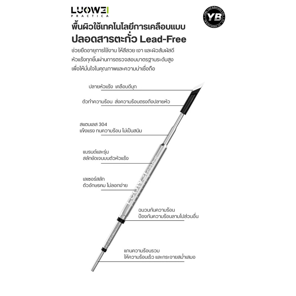 LUOWEI LW-C210 ปลายหัวแร้งบัดกรีรุ่นพิเศษ
