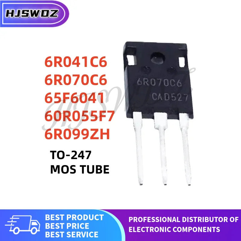 5 ชิ้น/ล็อตใหม่ 6R099ZH 6R070C6 65F6041 60R055F7 6R041C6 TO-247 IPW60R070C6 IPW65R041F Y60R055D7W60R