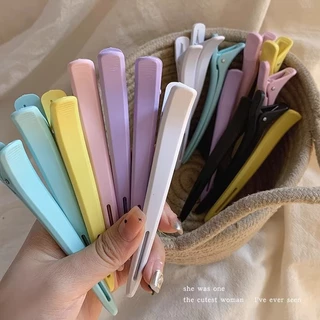 คลิปล้างหน้า ไร้ร่องรอย สีสันสดใสสําหรับผมแตกตําแหน่งกิ๊บติดผมสําหรับผู้หญิงสิ่งประดิษฐ์กะโหลกสูงปากเป็ดคลิปเครื่องประดับผม