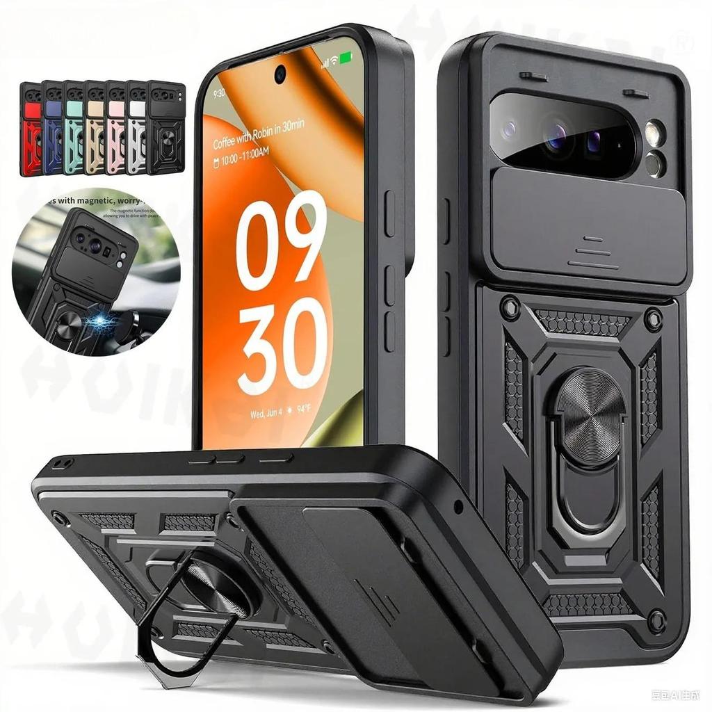 เหมาะสําหรับ Google Pixel 10 Pro XL 9A 8 Pro Pixel 7 Pro เคสโทรศัพท์เลนส์สไลด์ป้องกันเต็มทนทานเกรดทห