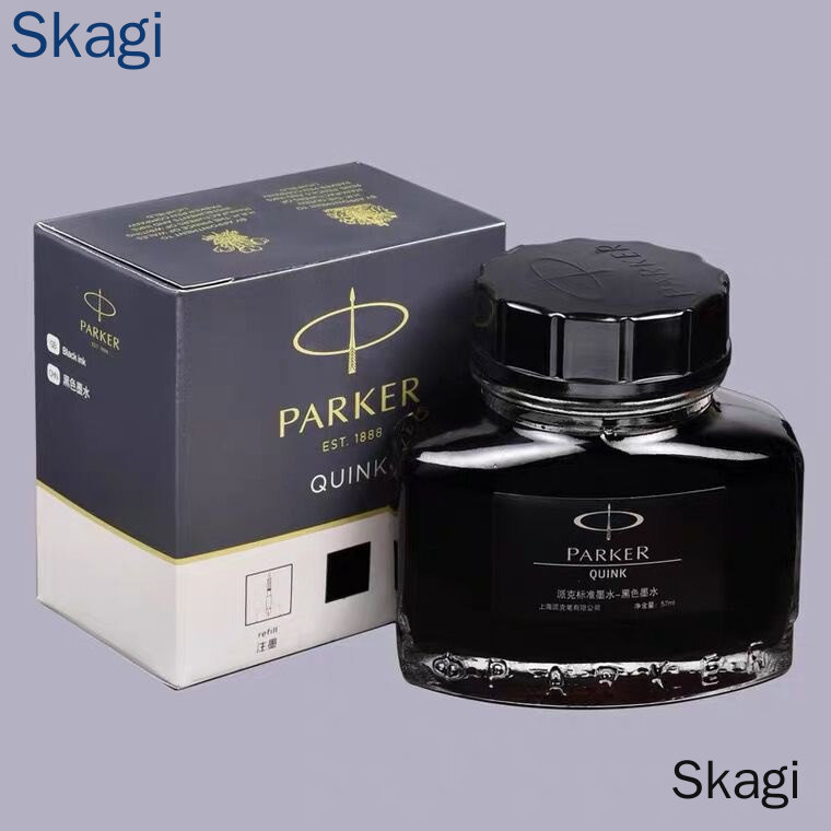 Parker Quink Ink Bottle สําหรับ Parker Fountains Pens (57 ml) หมึกขวด ปาร์เกอร์ สีดำ 57 มล. หมึกเติม