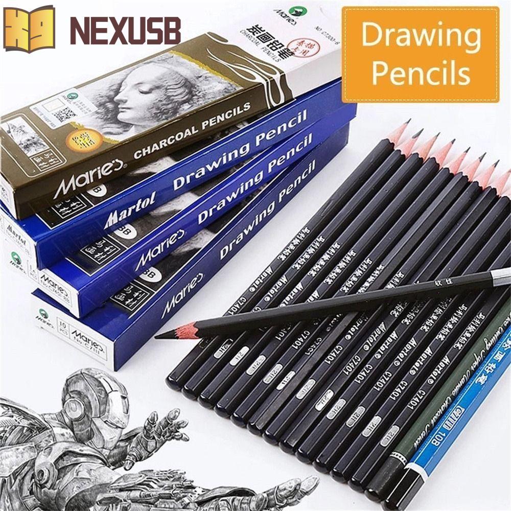 NEXUSBEAM 12 ชิ้นดินสอ 7B 8B 10B ดินสอสีดํา 12B 14B Art เครื่องเขียน 12 ชิ้น/กล่อง Art นักเรียน 2B ด