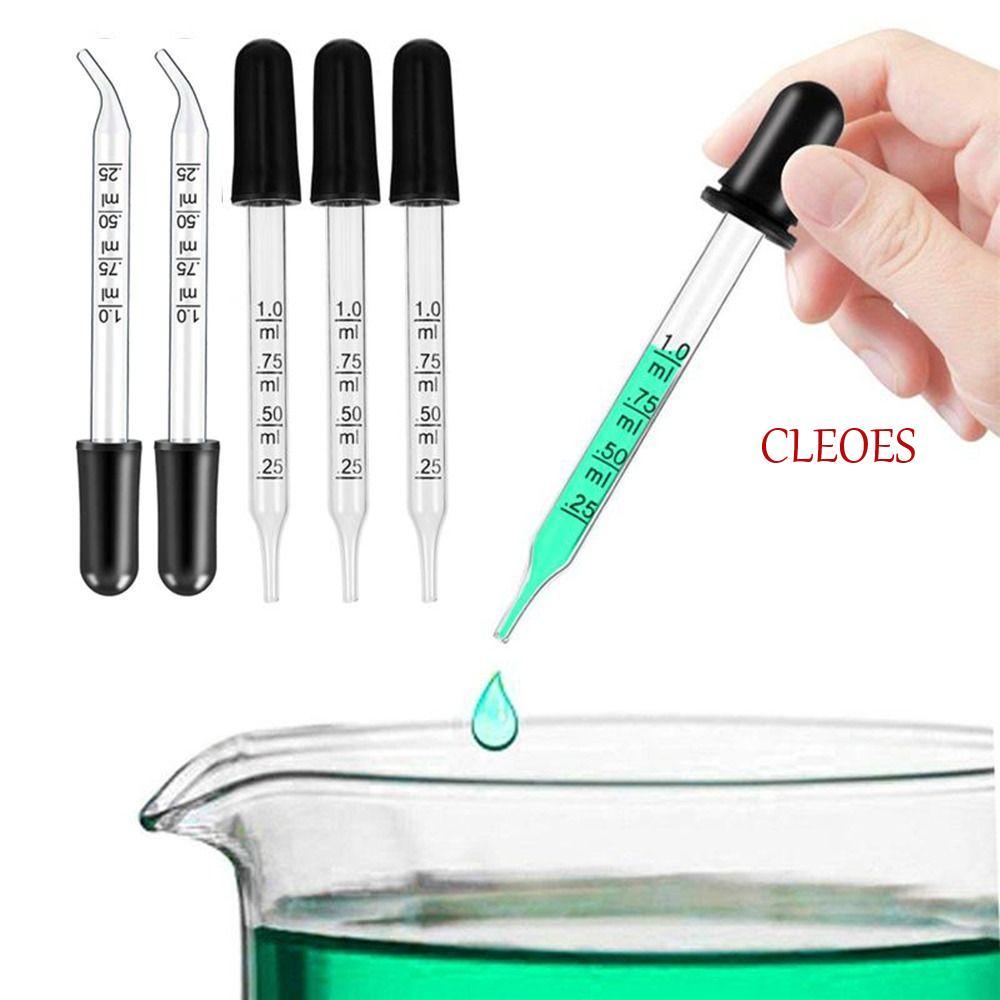 CLEOES Scale Dropper 1ml 7 ชิ้นน้ํามันหอมระเหย Dropper ขวดน้ํามันหลอด Dropper Transfer พร้อมสายขนาดเ