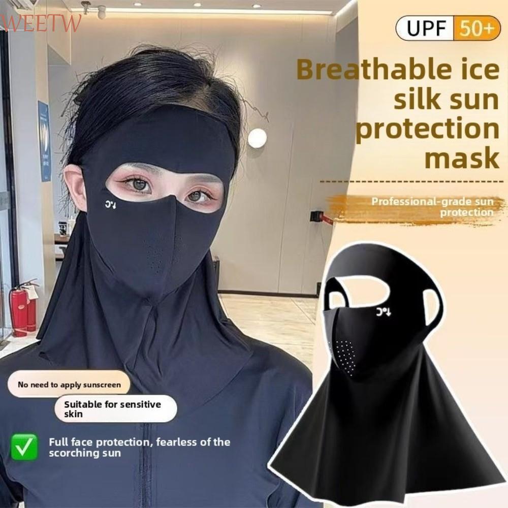 SOLOEVER UPF50+ ผ้าคลุมหน้ากันแดดผู้ชาย ผ้าแห้งไว ผ้าไหมน้ำแข็ง ป้องกันรังสียูวี เหมาะสำหรับกิจกรรมกลางแจ้ง