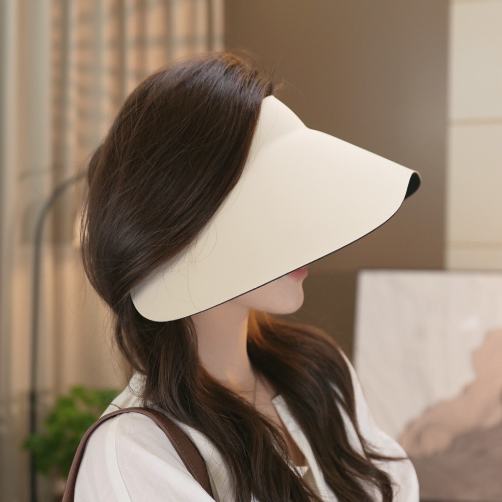 หมวกกันแดดสำหรับผู้หญิงในฤดูร้อน ออกแบบมาเพื่อป้องกันรังสี UV มีม่านบังแดดและโคมไฟ เพิ่มความสะดวกสบาย – โปรปัง