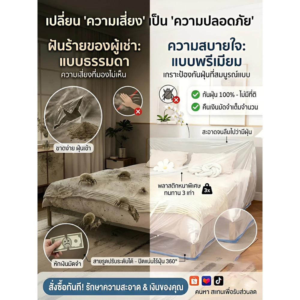 ถุงคลุมฝุ่น กันฝุ่นกันน้ำ ขนาดใหญ่พิเศษ สำหรับเฟอร์นิเจอร์ thumbnail 3