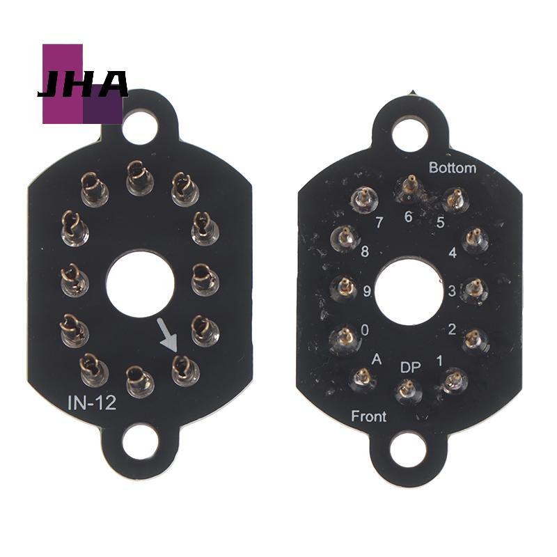 [JHA] 1/4 ชิ้น 12 พินเซรามิค Nixie Tube Holder Soet IN-12 Glow Tube Soet Tube Holder IN12 ใหม่