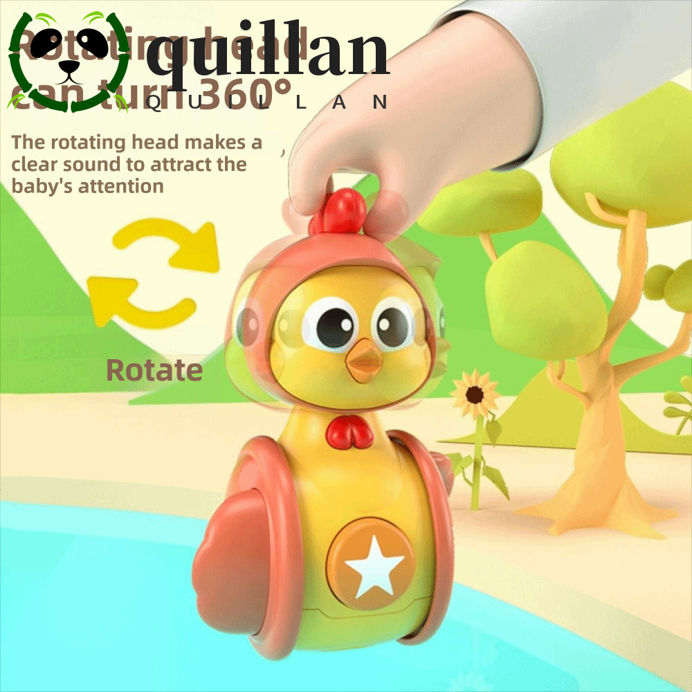 QUILLAN Early Education Toy, Gliding Motion Fun Toy Chicken Gliding Tumbler Toy, Gift Early Educatio