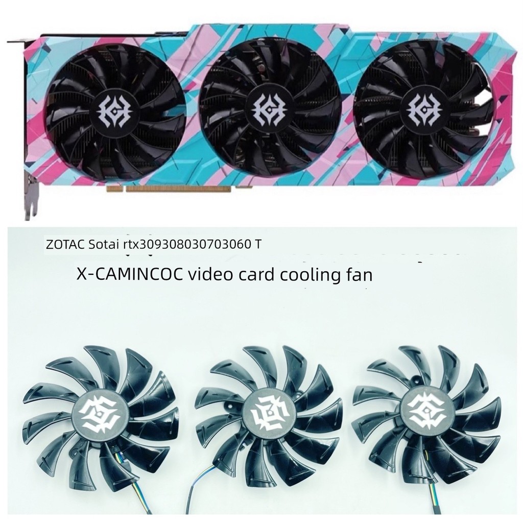 ZOTAC ZOTAC RTX3090 3080 3070 3060ti X-GAMING OC พัดลมระบายความร้อนการ์ดกราฟิก