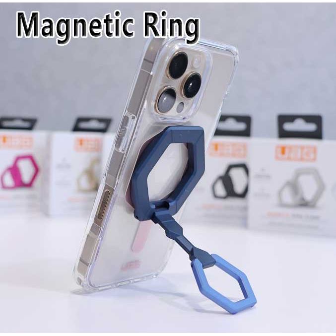 U A9 แหวนยึดดูดแม่เหล็ก 360 หมุนสําหรับ iPhone 17 Pro Max วัสดุโลหะรองรับโทรศัพท์มือถือสําหรับ Samsu