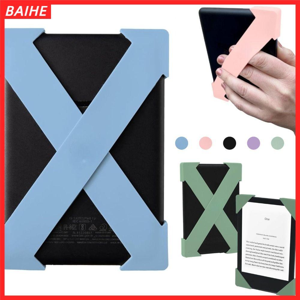 BAIHE Handle Holder หนัง PU ยืดหยุ่นสูง 6-7" eReader Secure Hand Strap, Anti-Slip Portable E-Book Fixed Belt for Kindle Paperwhite/Kobo/Voyaga/Pocketbook/Tolino