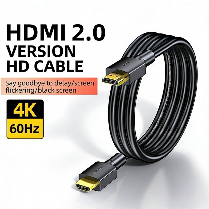 SHENGWEI สาย HDMI 2.0 0.25M-5M ชุบทอง 4K@60Hz 18Gbps สําหรับจอภาพทีวีโปรเจคเตอร์อุปกรณ์ทั้งหมด