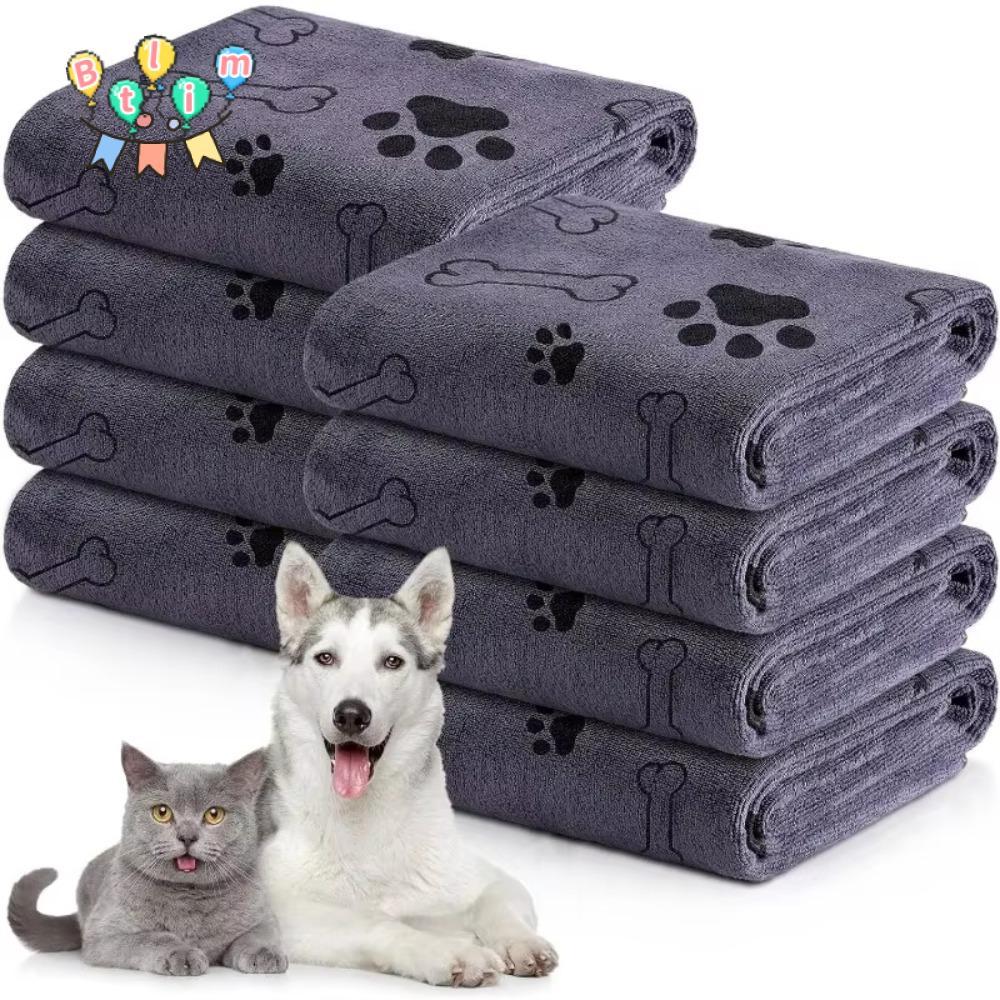 BTLIM Dog Claw Bath Towel, Absorbent Quick-drying Dog Towel, Pet Bath Products Soft 60*100cm Pet Bat