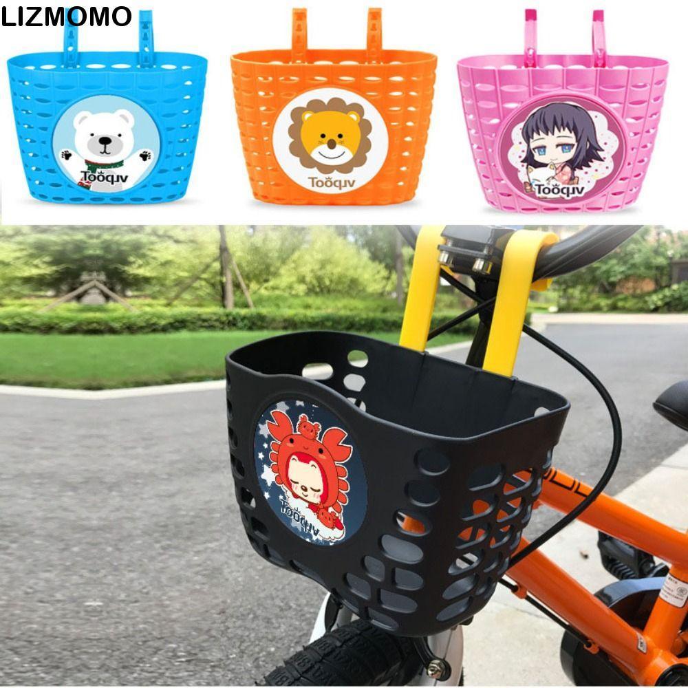 ตะกร้าเด็ก LIZMOMO สีการ์ตูนหลากหลาย พร้อมกระเป๋าใส่จักรยานพลาสติก สำหรับใช้งานบนจักรยาน