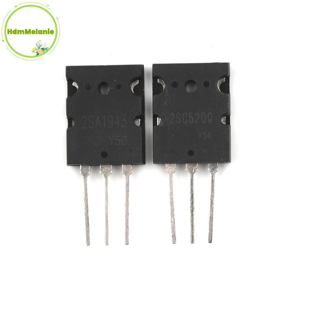 HDMM ใหม่ 1 คู่ OR 2PCS ทรานซิสเตอร์ TO-3PL 2SA1943-O 2SC5200-O 2SA1943 2SC5200 A1943 C5200 TH