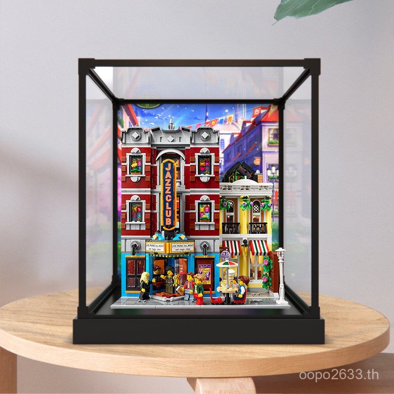 อะคริลิค Jazz Street View รุ่น Club เหมาะสําหรับกรอบสูง Building Block โลหะผสม 10312 Series กล่องเก็