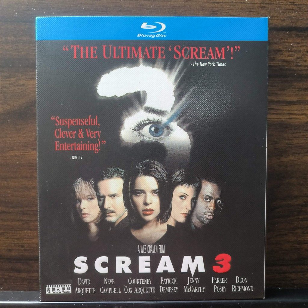 Blu-ray Disc American Film Scream 3 2000 ภาษาอังกฤษสเปนจีนไทยยี่ห้อใหม่ชนิดบรรจุกล่อง 25GB BD A056