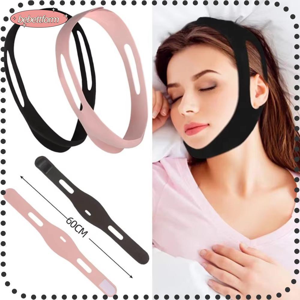 BEBETTKISS สายรัดคางนอนกรน Anti Snore Stop Breathable Anti Apnea Belt, เครื่องมือดูแลสุขภาพส่วนบุคคลการนอนหลับสุขภาพ