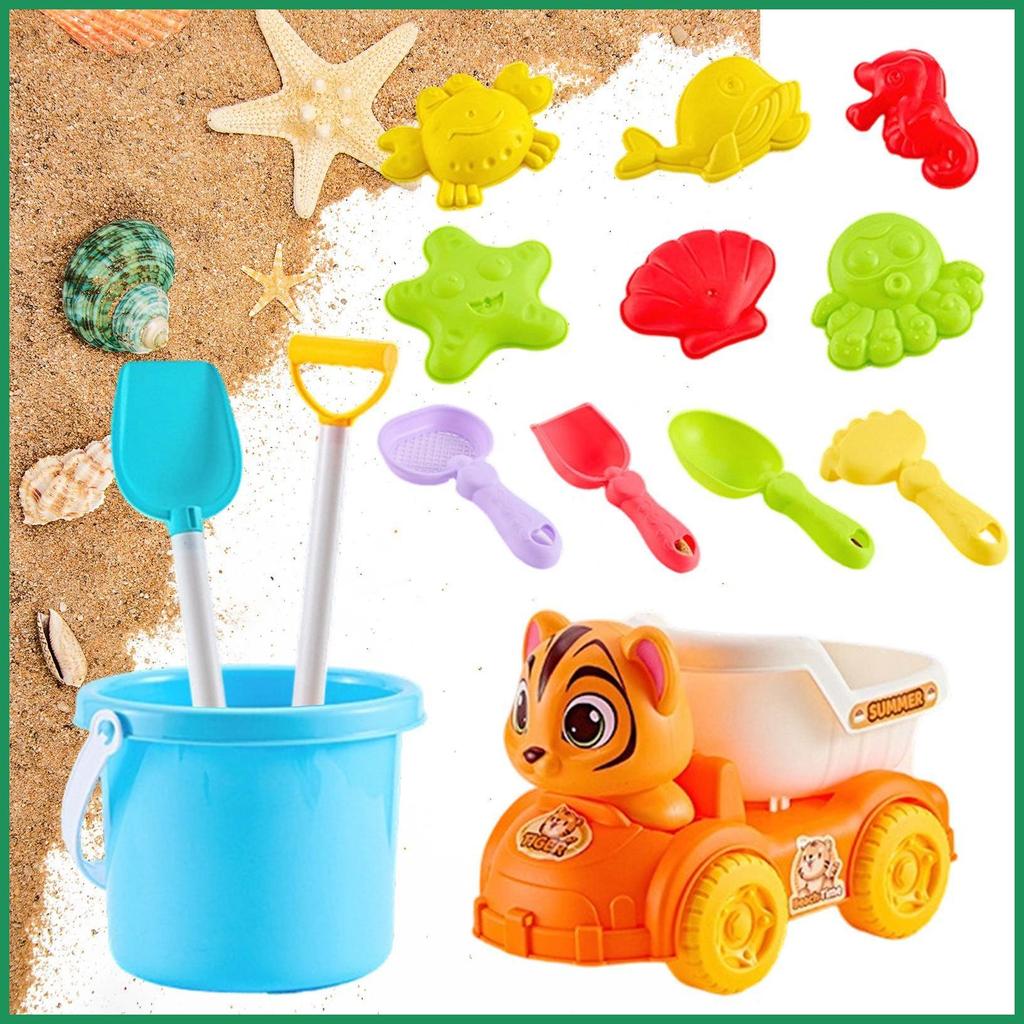 ของเล่นทรายสําหรับเด็ก 14 ชิ้นแบบพกพา Sandbox ชุดก่อสร้าง Sandbox ของเล่นเด็กสําหรับชายเด็กวัยรุ่นผู