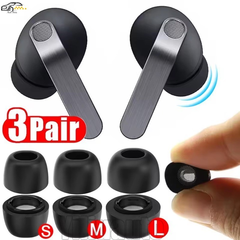 หูฟังทดแทนกันลื่น สําหรับ Samsung Galaxy Buds 4 Pro แยกเสียงรบกวน จุกหูฟังโฟมหน่วยความจําฟื้นตัวช้า 1/3 คู่