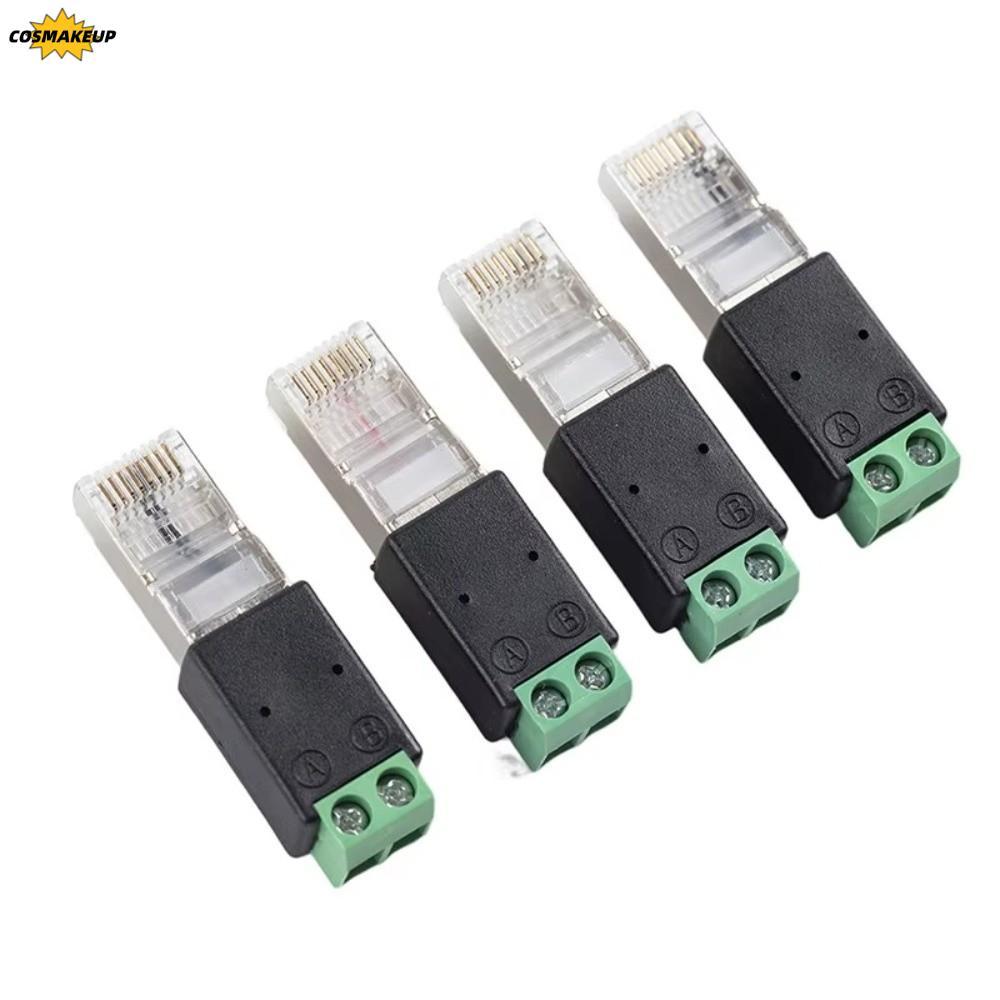 COSMAKEUP RJ45 ถึง RS485 Converter, RJ45 ชาย 2PIN Terminal RJ45 Terminal Adapter, Splitter Adapter R
