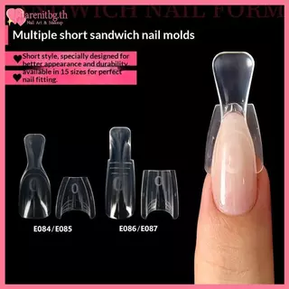 RENBG Dual Coffin เล็บรูปแบบแซนวิชอะคริลิคชุดเครื่องมือ 60/240/300 ชิ้นสําหรับ Professional Salon DIY TH