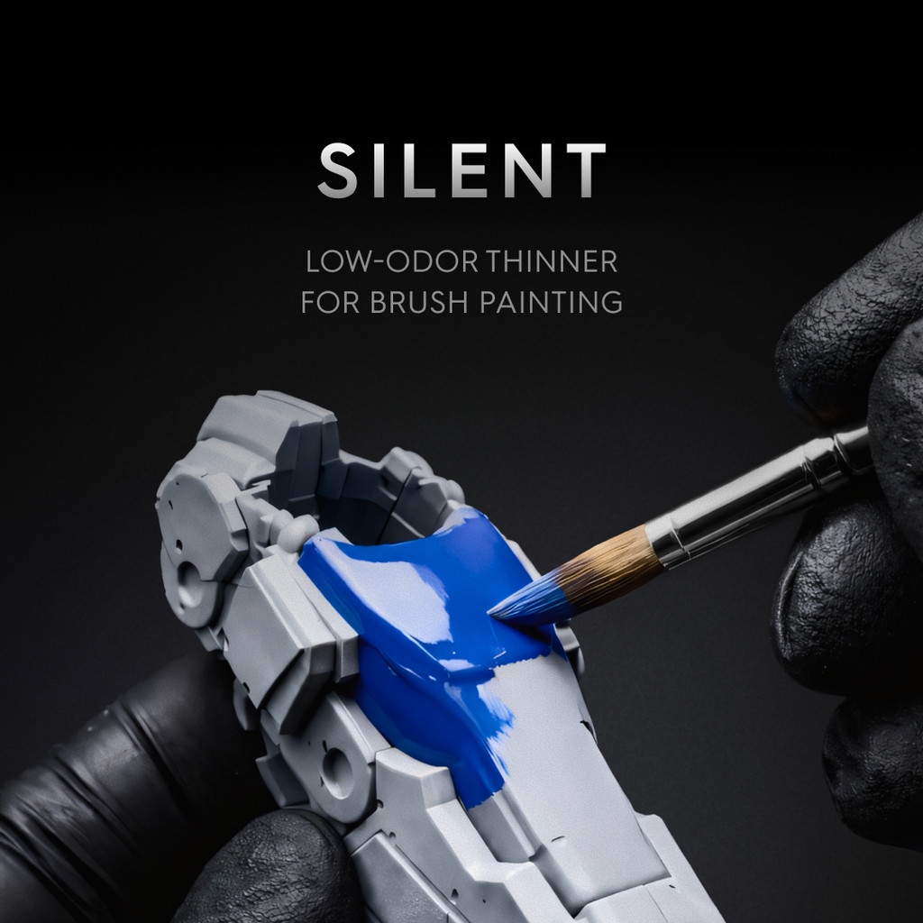 (New) GUNPRIMER SILENT ทินเนอร์สูตรกลิ่นอ่อน สำหรับงานพู่กัน Low-Odor Brush Thinner
