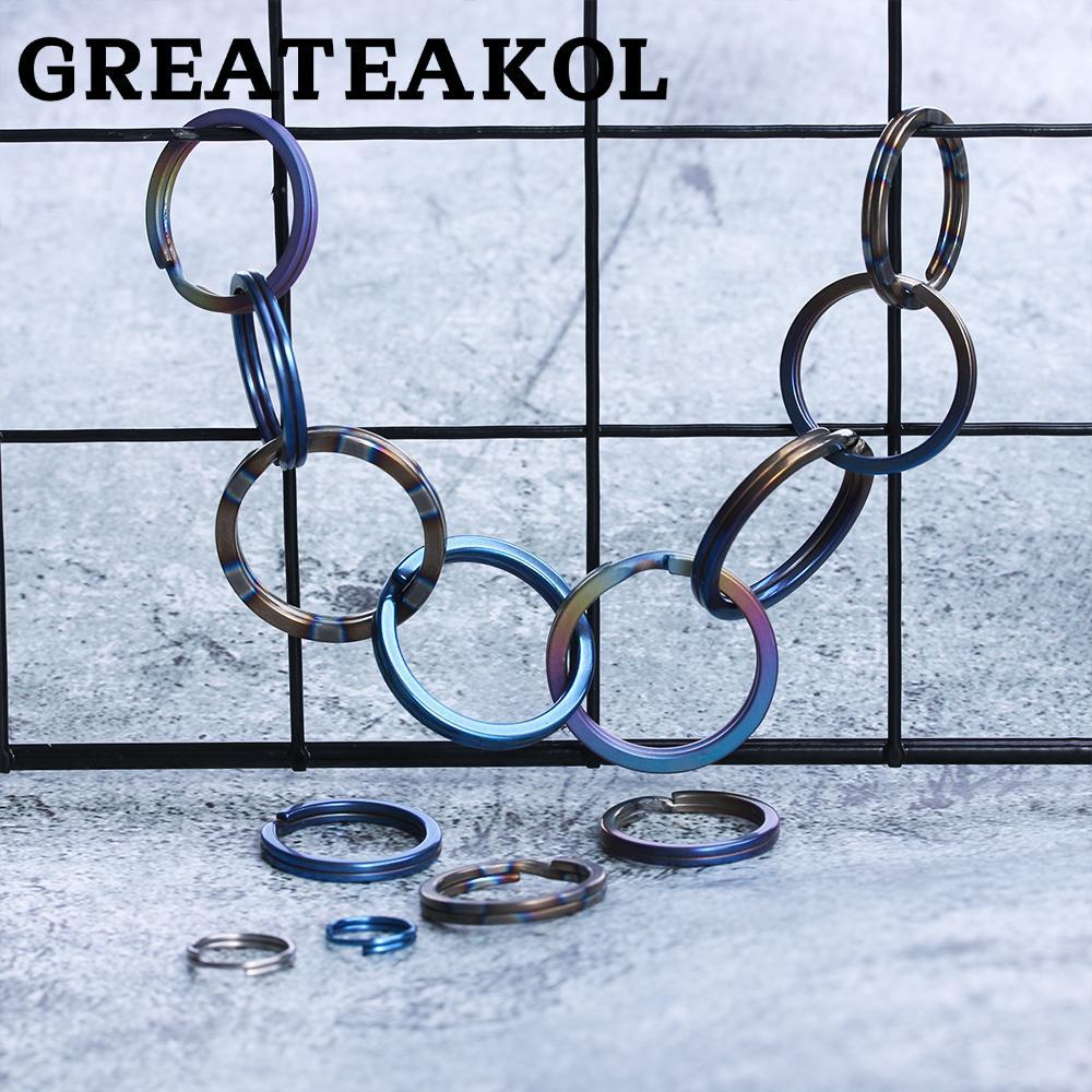 GREATESKOL EDC ที่ติดกุญแจและของใช้ titanium สำหรับการเดินทางกลางแจ้ง