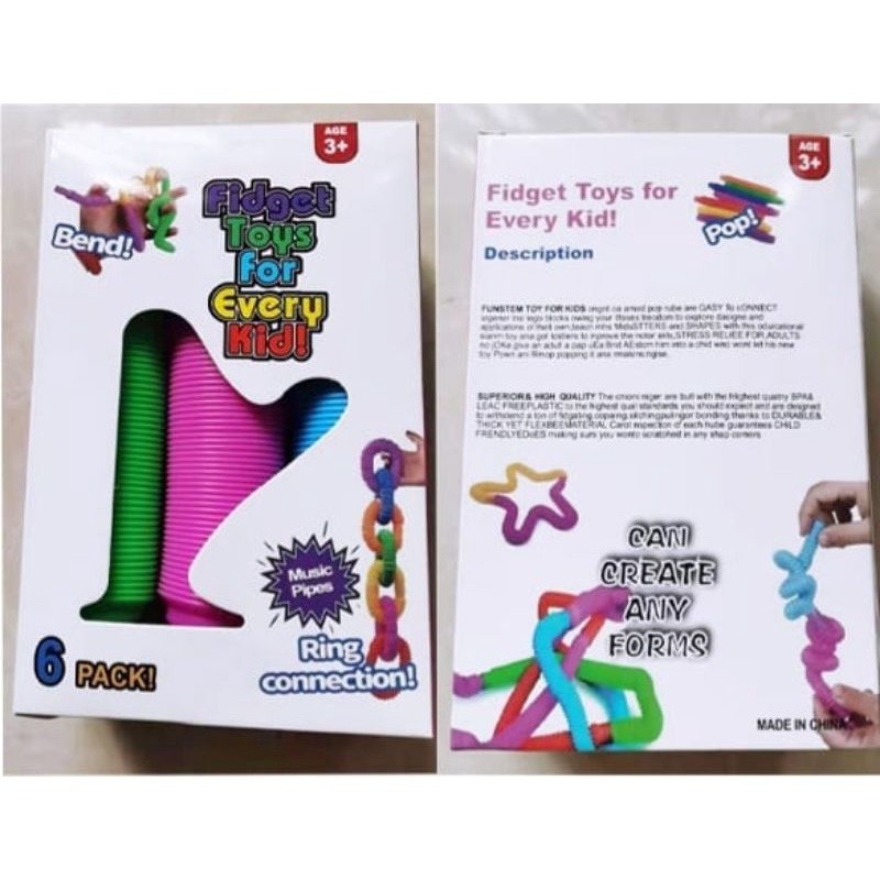 Pop Tubes Pop Tube Pop It Squishy Simple Dimple Sensory Fidget ของเล่นของเล่นเด็ก Tiktok ท่อของเล่น