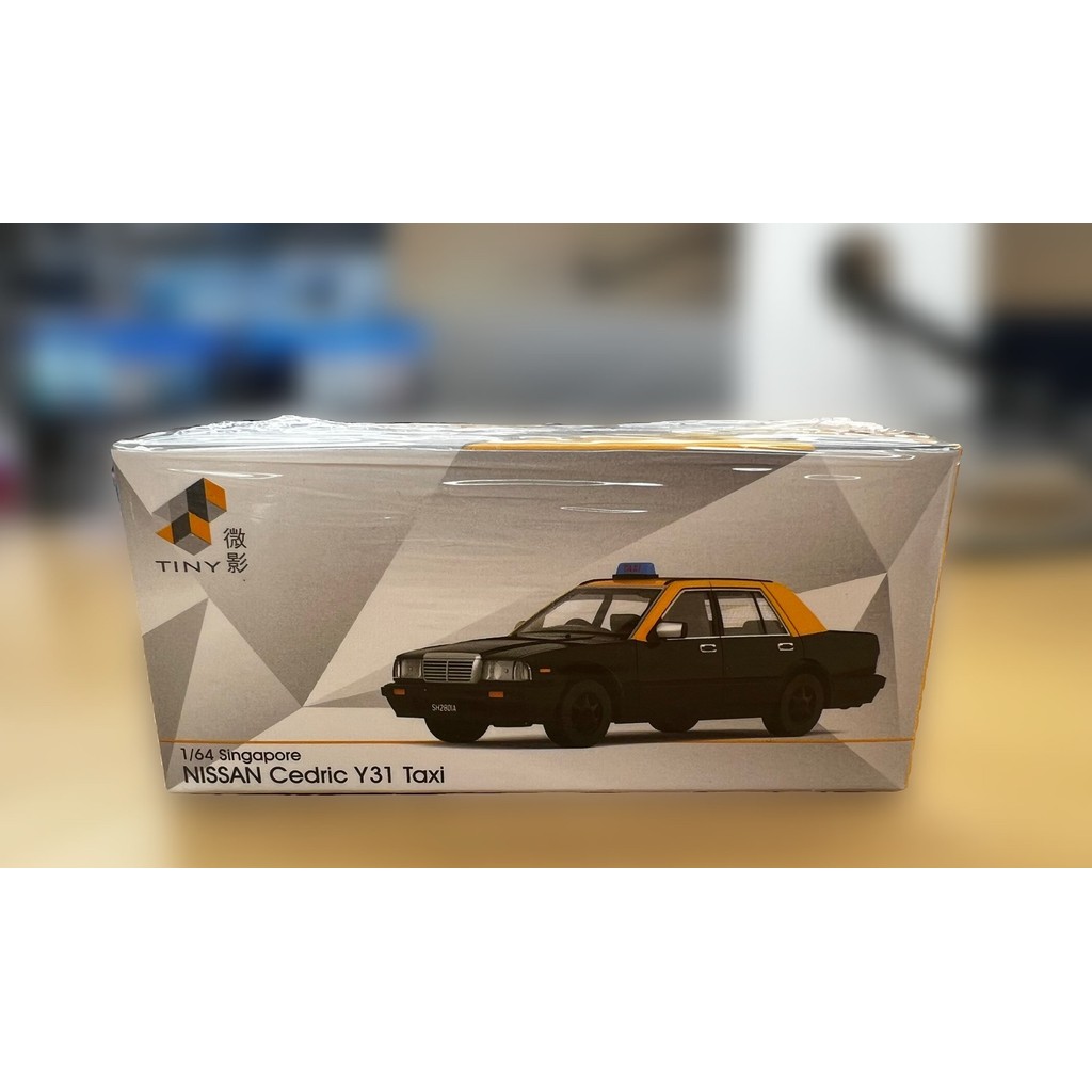 [Orphan] TINY Micro Shadow SG25 Singapores Taxi Japanese-Made Taxi Black Yellow Alloy Car Model: Tin