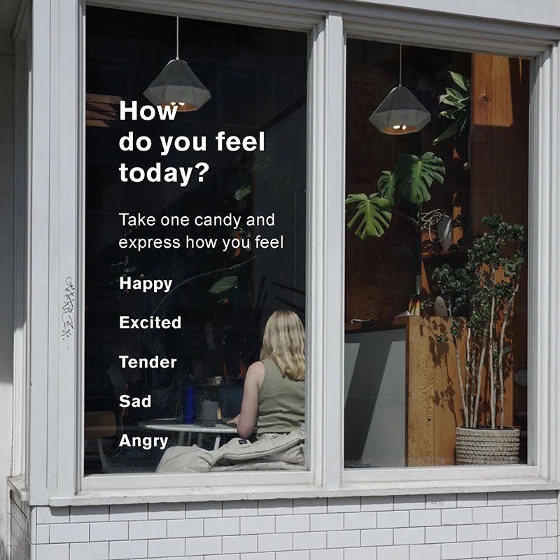How Do You Feel Today Coffee Milk Tea Shop สติ๊กเกอร์ติดผนัง สติ๊กเกอร์ติดกระจกตกแต่ง