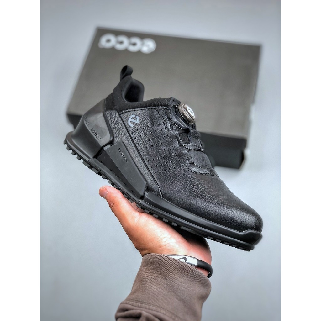Ecco Men Biom2 0 Cushioning Cowhide หนังรองเท้าวิ่งลําลองลื่นทนต่อการสึกหรอยาง Sole City กีฬารองเท้า
