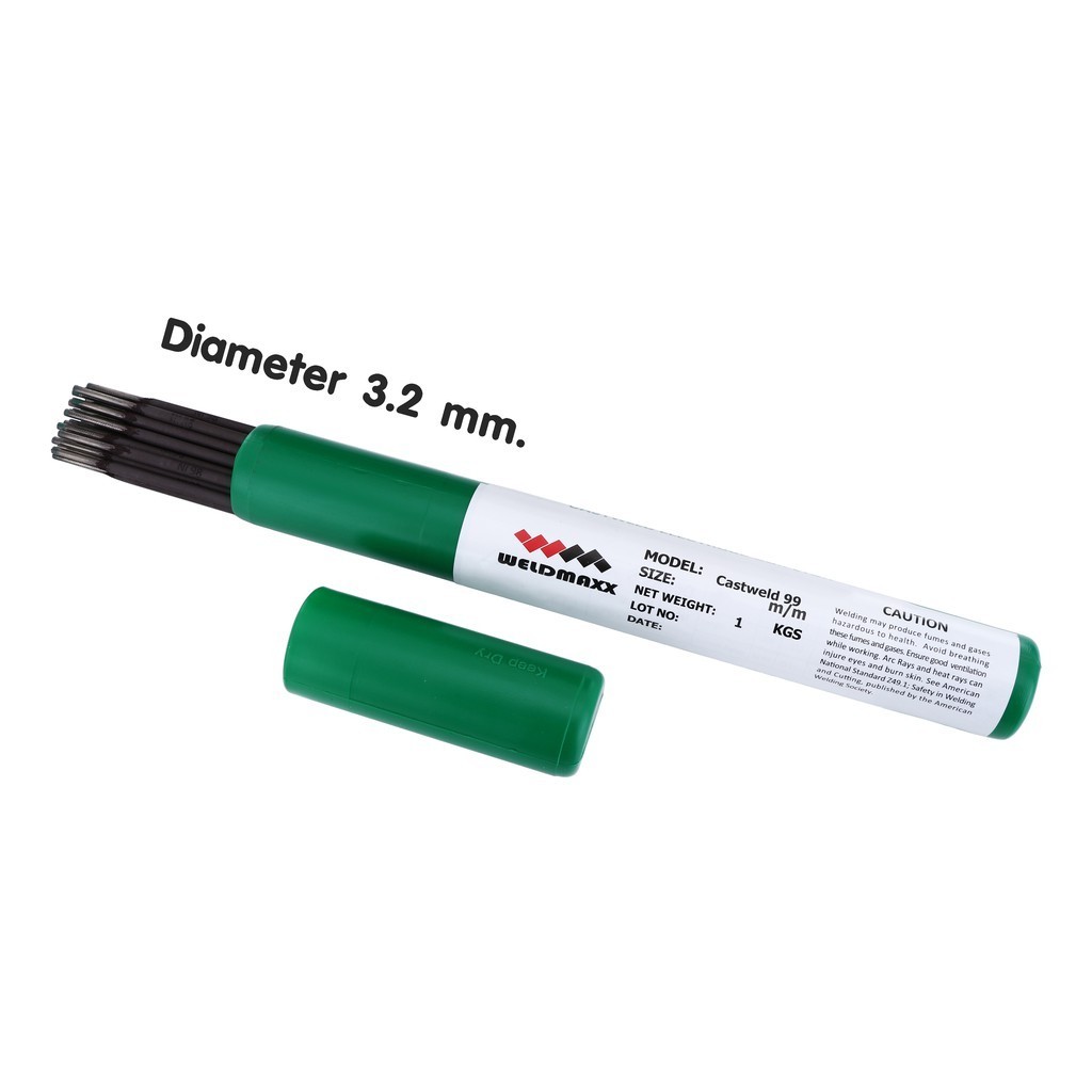 ออกใบกำกับภาษีได้ ส่งไว WELDMAXX ลวดเชื่อมไฟฟ้าเหล็กหล่อ CASTWELD-99(1 กก./ห่อ) มีบริการปลายทาง ตรงป