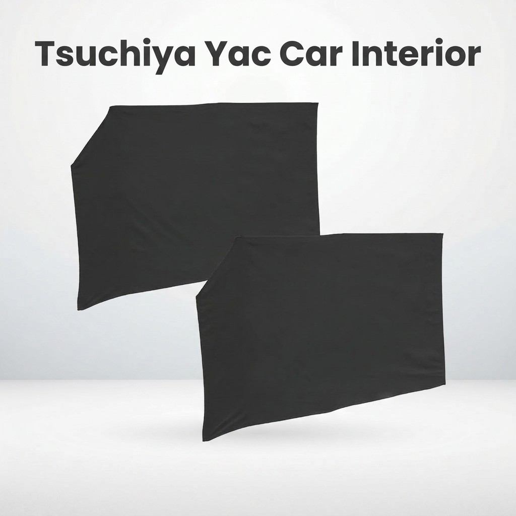 Tsuchiya Yac Car Interior Accessories Curtain Truck Magnetic Curtain Set (2 pieces) Black CV-263
