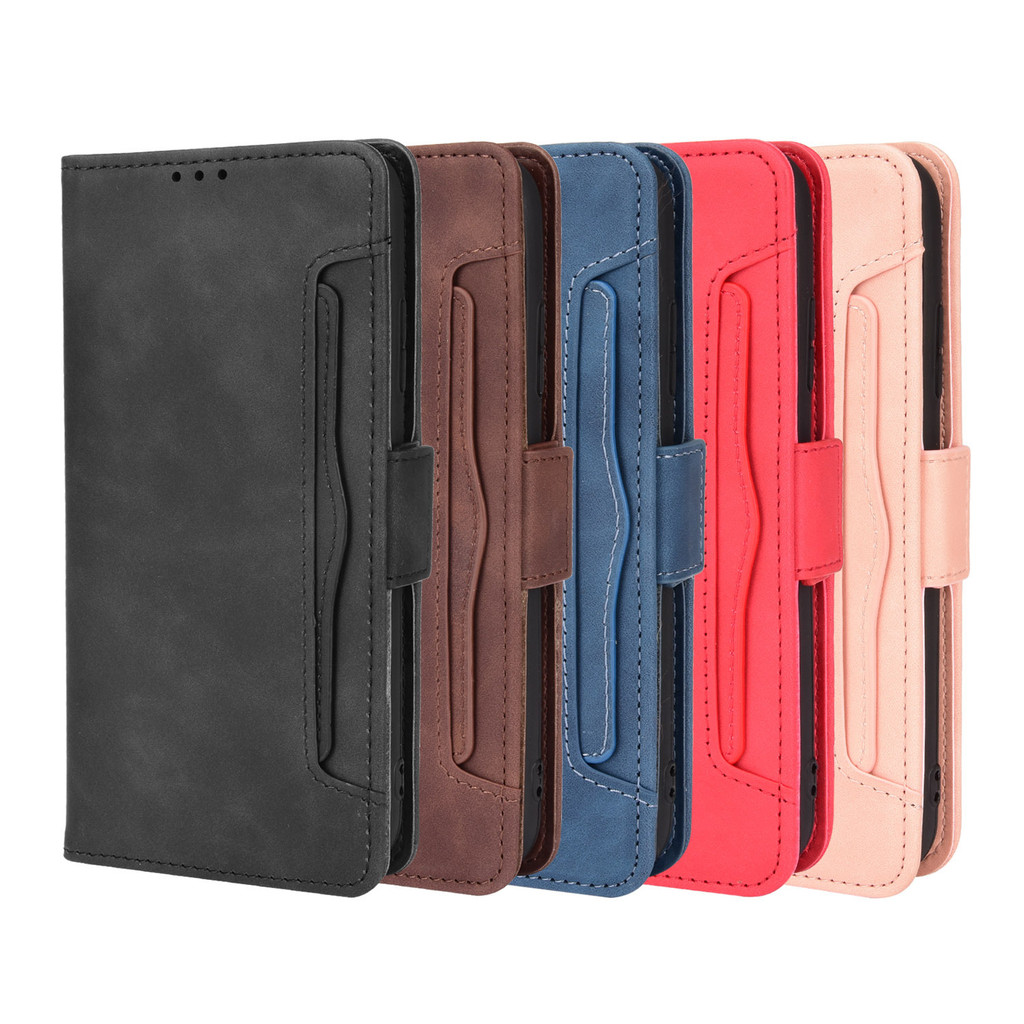 เหมาะสําหรับ Kyocera KY-51B เคสโทรศัพท์ Kyocera KY-51B Multi-Card Slot Flip Phone Leather Case เคสป้