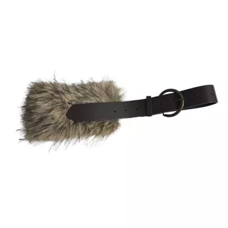 CODBLOOMZO Plush Furry Splicing Belt, การออกแบบอินเทรนด์ Y2K เข็มขัดขน Faux, Vintage All-match Punk เข็มขัดเอวผู้หญิงแฟชั่น