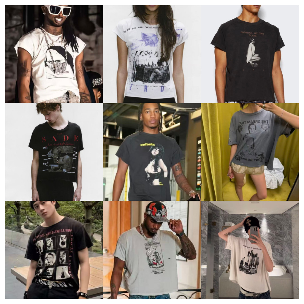 Erd FW25 ของแบรนด์ ENFANTS RICHES DEPRIMES สไตล์เหมือนกันสำหรับทั้งผู้ชายและผู้หญิง แขนสั้น สวมใส่สบาย