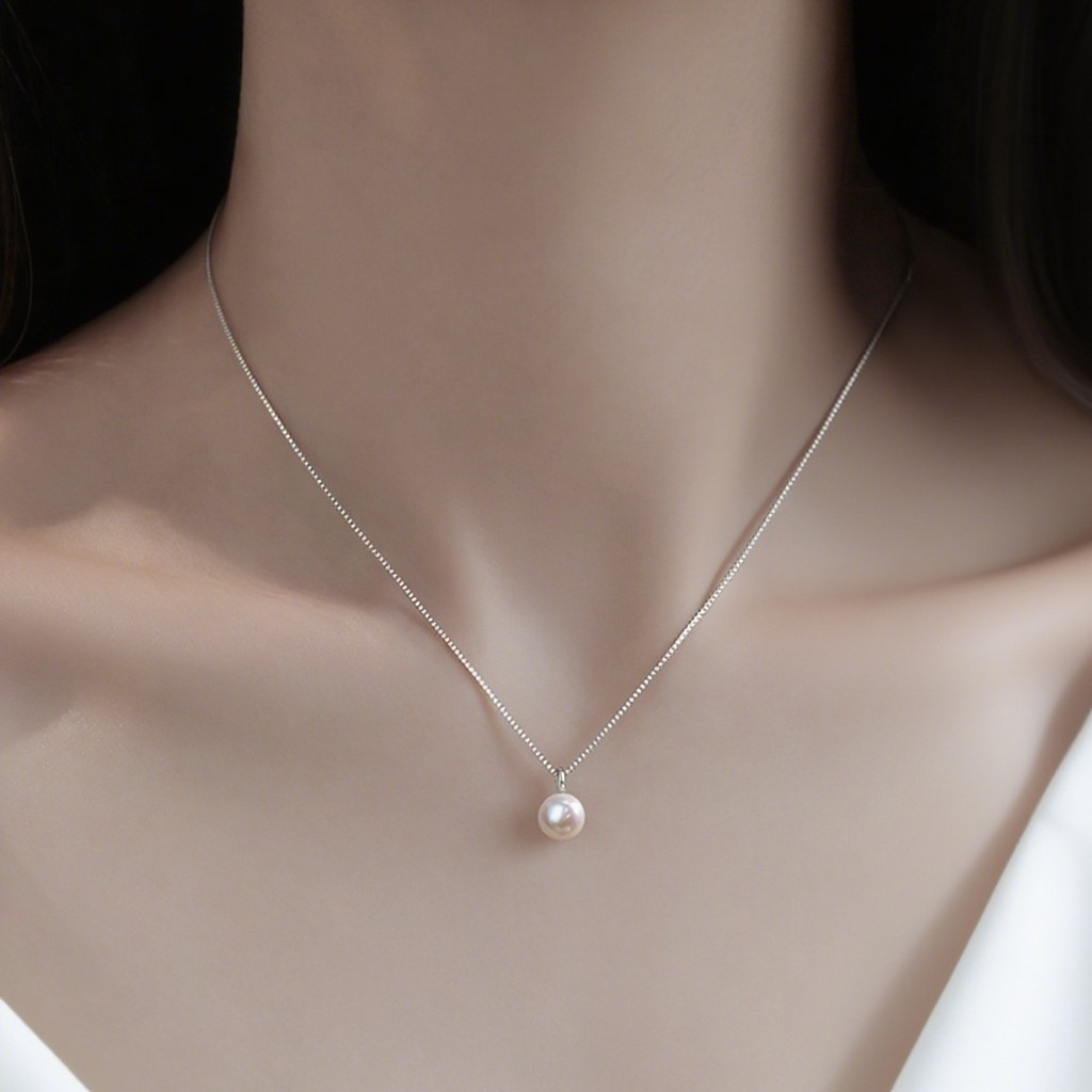 S999 เงินผู้ชายธรรมชาติ de Toilette น้ําหรูหราสร้อยคอผู้ชายและผู้หญิงสร้อยคอมุกน้ําจืดธรรมชาติแท้202